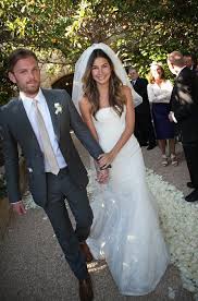 Like This For Groom Perfect Actually With The Gray Suit And Gold Tie Good Call Ca Celebrity Wedding Dresses Wedding Dresses Vera Wang Vera Wang Wedding Gowns