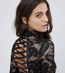 Brand New Lipsy Darcia Black Lace Body UK8