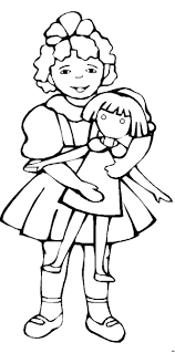 Kind Mit Puppe Ausmalbild Malvorlage Kinder