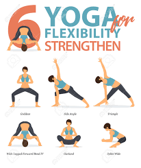 Maybe you would like to learn more about one of these? Infographic Of 6 Yoga Poses For Workout At Home In Concept Of Yoga For Flexibility Strengthen