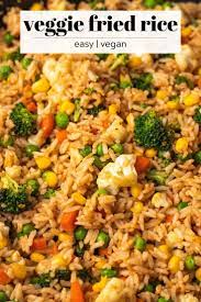 Easy Vegetable Fried Rice Karissa S Vegan Kitchen Recipe Fried Rice Veggie Fried Rice Vegetable Fried Rice