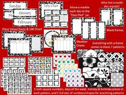 Black And White Calendar Bulletin Board Set School Ideas