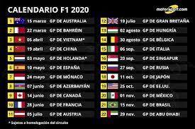 Formula 1 2021, elenco gare in calendario e risultati gran premio, le date in programma, il numero di giri previsto, l'orario del gp, i kilometri percorsi. Formula 1 Temporada 2020 Calendario Promotions