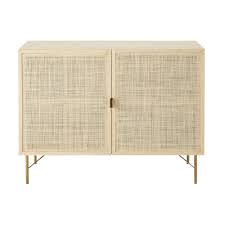Woven Rattan 2 Door Sideboard Solstice Maisons Du Monde