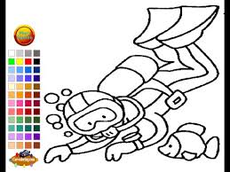Find images of scuba diving. Scuba Diver Coloring Pages For Kids Scuba Diver Coloring Pages Youtube