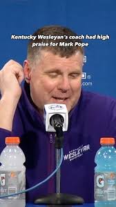 Kentucky Wesleyan Drew Cooper had nothing but good things to say about Mark  Pope #bbn #kentuckybasketball
