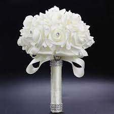 Wedding bouquets baby blue ribbon. 2019 Cheap Prom Baby Blue Flower Brooch Wedding Bouquet De Mariage Wedding Bouquets Pe Rose Diamond Ribbon Bouquet Aa30 Wedding Bouquets Aliexpress
