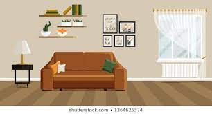 Preschool family preschool crafts dollar store crafts dollar stores house outline halloween wood crafts house clipart arts and crafts storage house template. Vector Design Of Living Room With Fashionable Furniture Vector Illustration In Flat Style Design Of Modern Interior Of Living Room Phrase In Spanish In Illus