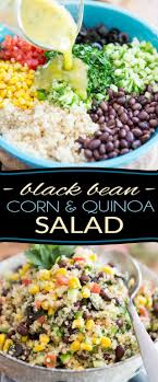 Black Bean Corn And Quinoa Salad Recipe Healthy Recipes Quinoa Salad Vegetarian Recipes Dinner