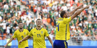 Cristiano ronaldo (portugal) right footed shot from the centre of the box. Sweden Power Into Fifa World Cup Last 16 By Beating Mexico The New Indian Express