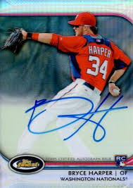 Several thousand bryce harper rookie cards were bought and sold in 2020 and his cards are among the hottest in the hobby at the start of 2021. 2012 Topps Finest Bryce Harper Autograph Rookie Card