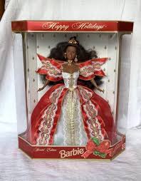 Vintage African American Mattel 1997 Happy Holidays Barbie Etsy Holiday Barbie Holiday Barbie Dolls Happy Holidays Barbie