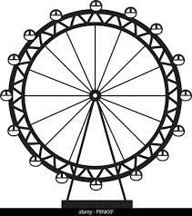London Eye Wheel Landmark England Vector Illustration Black And White Stock  Vector Image & Art - Alamy