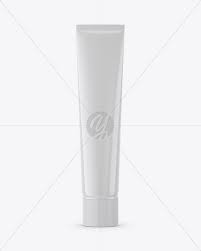 Glossy Cosmetic Tube Paper Box Mockup In Tube Mockups On Yellow Images Object Mockups