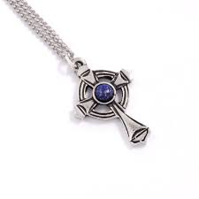 St Justin Pewter St Luke S Gem Cross Necklet Lapis Lazuli See This Great Product Necklet Pendant Necklace Lapis Lazuli