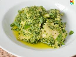 Ravioli with fontina and walnut sauce. 20 Minute Recipe For A Gourmet And Healthy Plate Of Cheese Ravioli With Pesto Pesto Recipe Recipes Ravioli