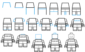 How To Draw A Lego Man Easy Free Step By Step Drawing Tutorial For Kids Drawing Tutorials For Kids Drawing For Kids Step By Step Drawing