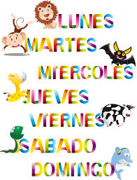 Día de san valentín (dia de são valentim). Vinil Decorativo Dias Da Semana Espanhol Tenstickers
