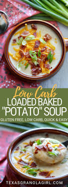 Loaded Baked Potato Keto Soup Recipe Texas Granola Girl Texas Southern Keto Comfort Food Recipes Recipe Soup And Salad Combo Baked Potato Soup Loaded Baked Potato Soup