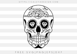 Download Free Rose Sugar Skull Svg Png Eps Dxf By Caluya Design