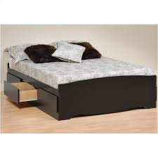 It ships in one carton with everything needed for easy assembly. Bowery Hill King Platform Storage Bed With Floating Headboard In Black Bh 437330 265284