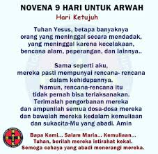 Pada hari ini gereja berdoa untuk semua arwah yang sudah meninggal dunia. Novena Sembilan Hari Untuk Arwah Dv Fans Of Iman Katolik Facebook