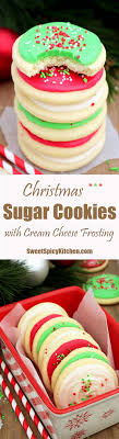 I think the polish name for them is kolaczkis. Christmas Sugar Cookies With Cream Cheese Frosting Sweet Spicy Kitchen