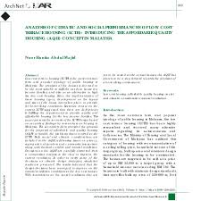 Agus, mohd razali (1989) public sector low cost housing in malaysia. Pdf Analysis Of Climatic And Social Performances Of Low Cost Terrace Housing Lcth Introducing The Affordable Quality Housing Aqh Concept In Malaysia Noor Hanita Academia Edu
