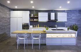 Pure White Aluminium Kitchen With Warm And Cozy Wood Top Check Out More For Our New Products At Http Www A Kitchen Design Aluminium Kitchen Kitchen Cabinets