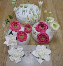 The Petalsweet Blog Sugar Flower Ranunculus And Gardenias Sugar Flowers Tutorial Fondant Flower Tutorial Sugar Flowers
