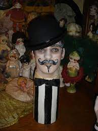 Male Mannequin Head Classic Villain Mustache Man By Flapperdashery 265 00 Male Mannequin Flapper Art Mannequins
