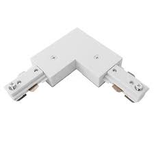 Track Lighting Architectural White L Connector 3 Wire H Style Power Feed Single Circuit