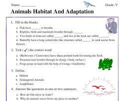 Animals Habitat And Adaptation Witknowlearn