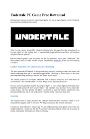 Suitable for customization but not efficient enough to work with customizer, sorry! Downlod Undertale Pc Game Full Version By Gamingguy Issuu