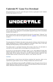 Undertale font was released during 2015 and it's categorized into the logo, horror, and fancy fonts. Downlod Undertale Pc Game Full Version By Gamingguy Issuu