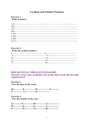 Interweave ordinal numbers and directions with these exercises comprising instructions like circle the third object from the left. clearly stating the ordinal position, and the words left or right indicate where to begin your count. Cardinal And Ordinal Numbers Exercises