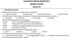 Check spelling or type a new query. Berikut Soal Uts Bahasa Sunda Kelas 9 Semester 1 Kurikulum 2019 Terupdate
