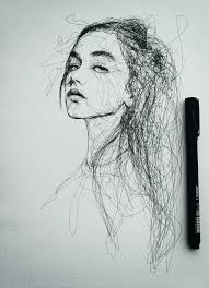 Shatil Arib Scribble Art Scribble Drawings Portrait Drawing