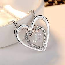 Buy letter h keychain online with fast delivery and free shipping. Pin By Prince On Letters Antique Jewellery Designs Girly Jewelry Initial Heart Necklace