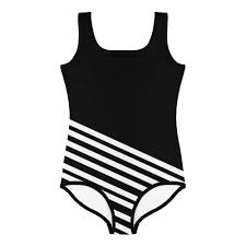 Black And White Striped Bathing Suit Black Diagonal Striped Girl S Swimsuit Cute Kids White Stripes Bathing Suit Made In Usa Eu Kid Swim Suits Swimsuit Bathing Suit Girls Swimsuits Kids