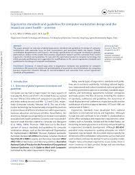 Voluntary ergonomics guideline for the furniture manufacturing industry. Pdf Ergonomics Standards And Guidelines For Computer Workstation Design And The Impact On Users Health A Review