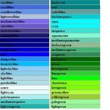 Blue Color Charts With Names Blue Color Names In 2019