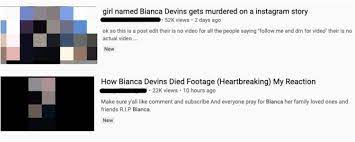 Bianca devins, 17, traveled hours from her home in upstate new york on saturday night to go to a in the morning, ms. Days After Bianca Devins Killing Youtube Still Hosting Images Of Body
