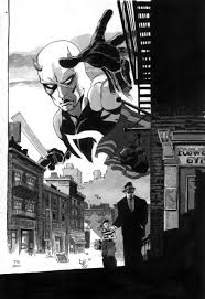 Black And White Superhero Art Tim Sale Original Art Black And White Daredevil Cover Superhero Art Drawing Superheroes Comic Art