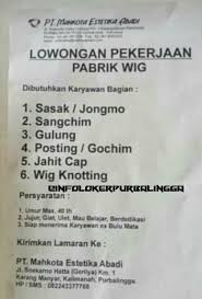 Waspadalah terhadap penipuan mengatasnamakan lowongan. Lowongan Kerja Pt Mahkota Estetika Abadi Purbalingga Info Loker Purbalingga