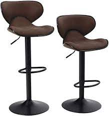 Our marguerite barstool and counter stool are a stylish combination of rustic textures and fresh, updated design. Amazon Com Alpha Home Bar Stools Counter Height Adjustable Swivel Bar Chair Modern Pu Leather Kitchen Counter Stools Dining Chairs Set Of 2 350 Lbs Capacity Brown Kitchen Dining