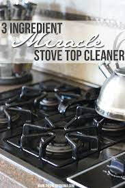 Homemaker's stainless steel cooktop cleaner friend. 3 Ingredient Miracle Stove Top Cleaner Stove Top Cleaner Clean Stove Top Cleaning Hacks