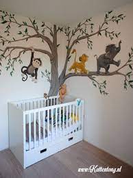 muurschilderng lion king en jungle book babykamer kattentong nl baby boy room nursery jungle baby room nursery room boy