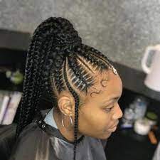 French Braids Ponytail For Black Women Frenchbraids Ponytail Frenchbraidsponytail Feed In Braids Ponytail Braided Ponytail Hairstyles French Braid Ponytail