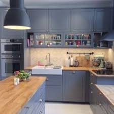 Nouvelle Cuisine Ikea Bodbyn Gris Metod Tendance Scandinave Carreaux De Ciment Bois Mur Craie Domsjo Cuisines Maison Cuisine Ikea Cuisine Bodbyn